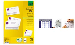 Sigel Visitenkarten MP 85 x 55 mm hochweiß Inh.150 185 g/qm