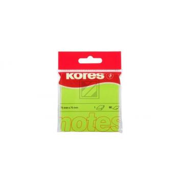 KORES NOTES 75x75mm N47077 neon-grün/80 Blatt
