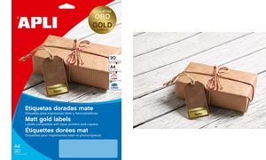 APLI Folien-Etiketten, 38,1 x 21,2 mm, gold