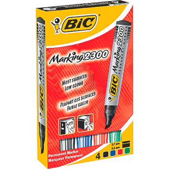 BIC Permanent Marker 2300 8209222 ass., 4 Stück