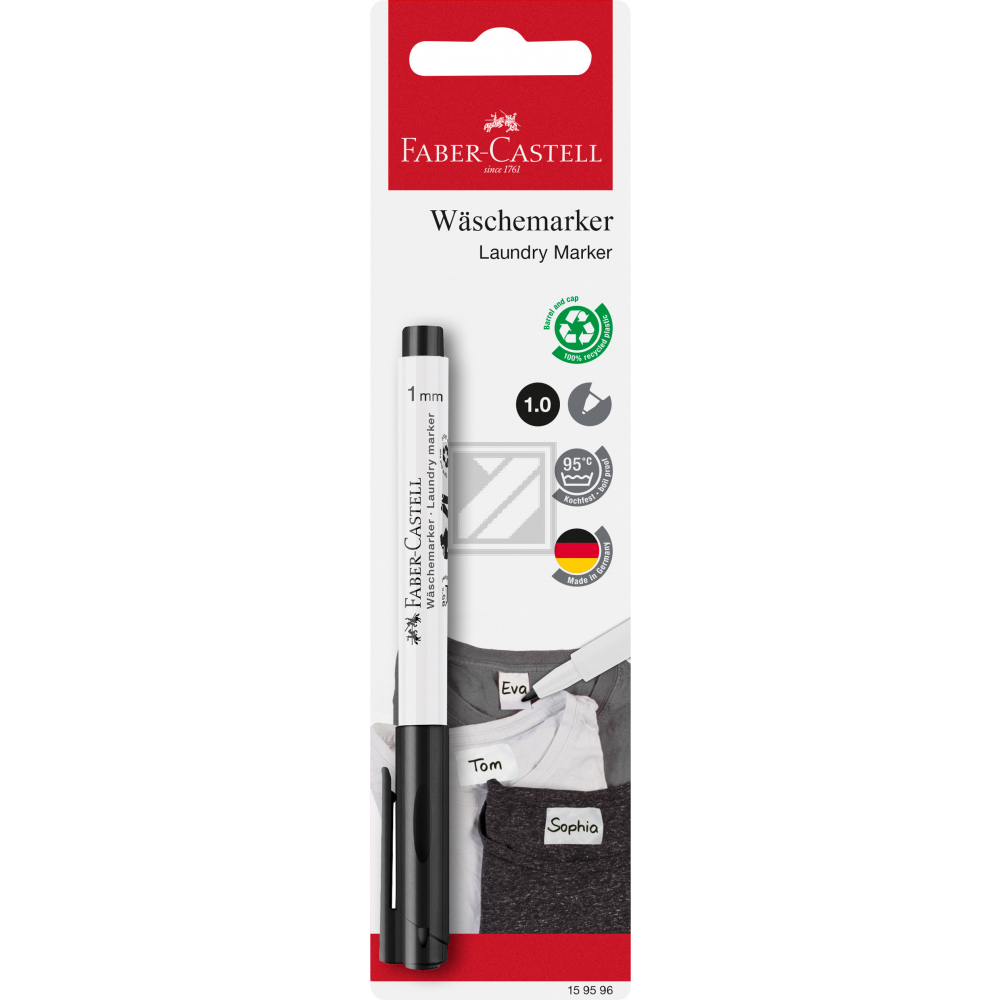 FABER-CA. Textilmarker 1mm 159596 schwarz