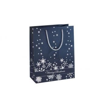 SIGEL Geschenktasche Silver GT110 Snowflakes, 260x330x125mm