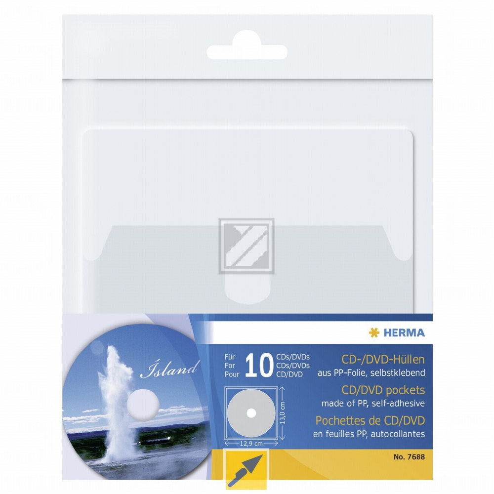 Herma CD/DVD-HÜLLE SELBSTKLEBEND 10 ST.