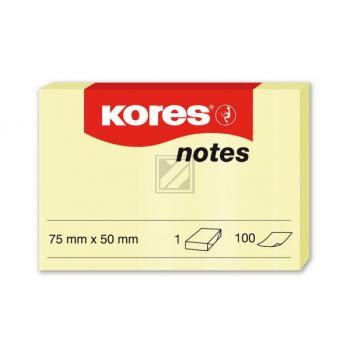 KORES NOTES 50x75mm N46057 gelb/100 Blatt