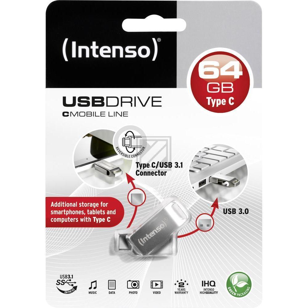 INTENSO CMOBILE LINE USB STICK 64GB 3536490 USB 3.0 Typ C Anschluss