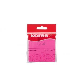 KORES NOTES 75x75mm N47075 neon-pink/80 Blatt