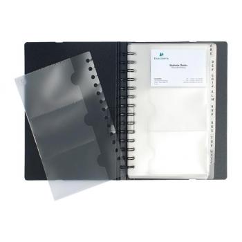 EXACOMPTA Visitenkarten-Buch 145x220mm 75034E schwarz 120 Karten
