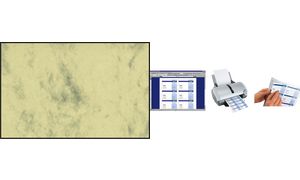 Sigel Visitenkarten 3C 85 x 55 mm beige Inh.100 225 g/qm