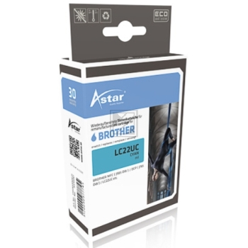 Astar Tintenpatrone cyan (AS70047) ersetzt LC-22UC