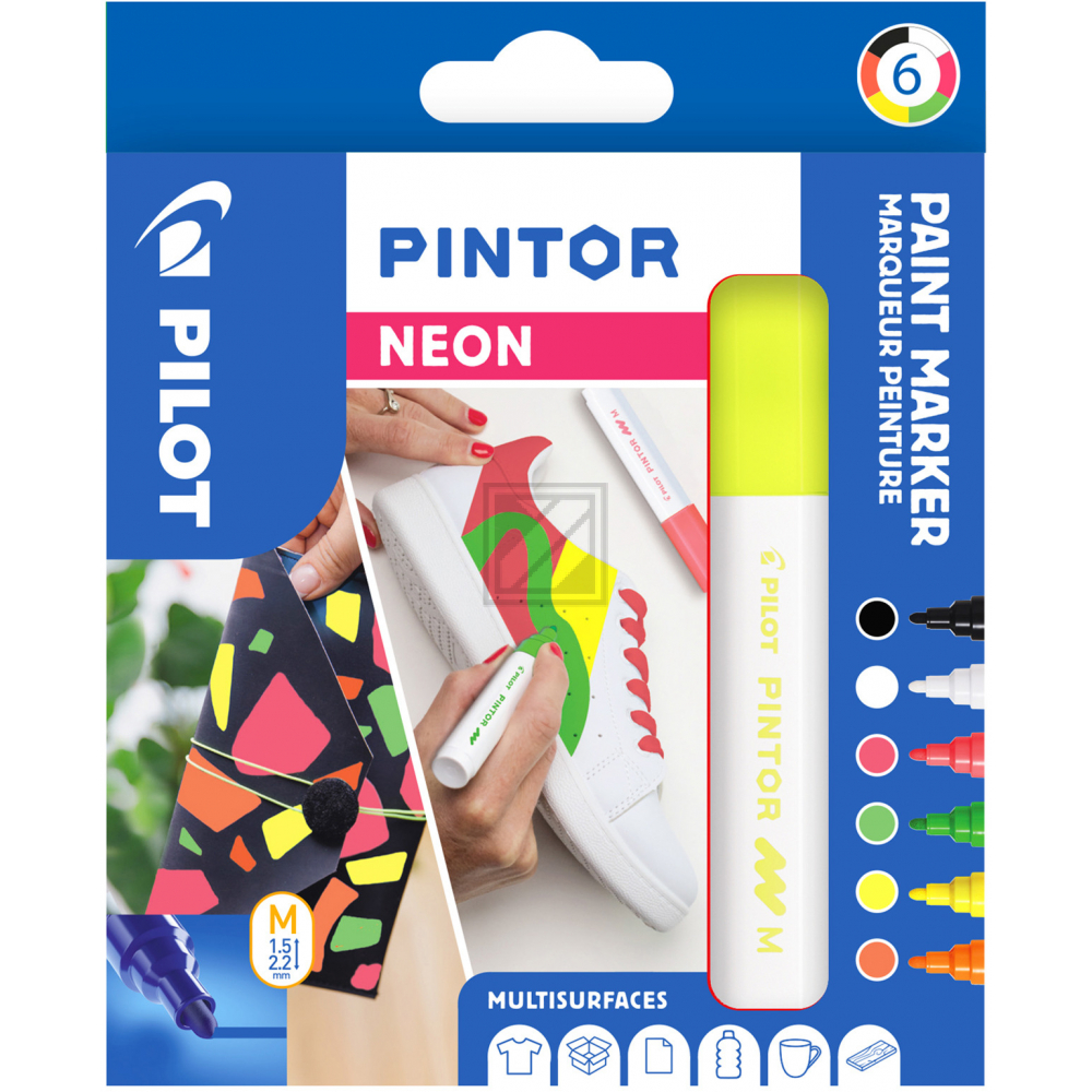 PILOT Marker Pintor 1.4mm 180.02594 assortiert 6 Stück