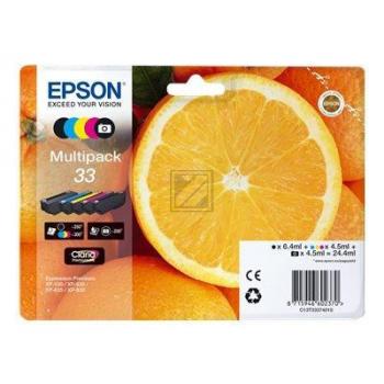 Epson Tintenpatrone gelb, magenta, photo schwarz, schwarz, cyan (C13T33374011, T3337)
