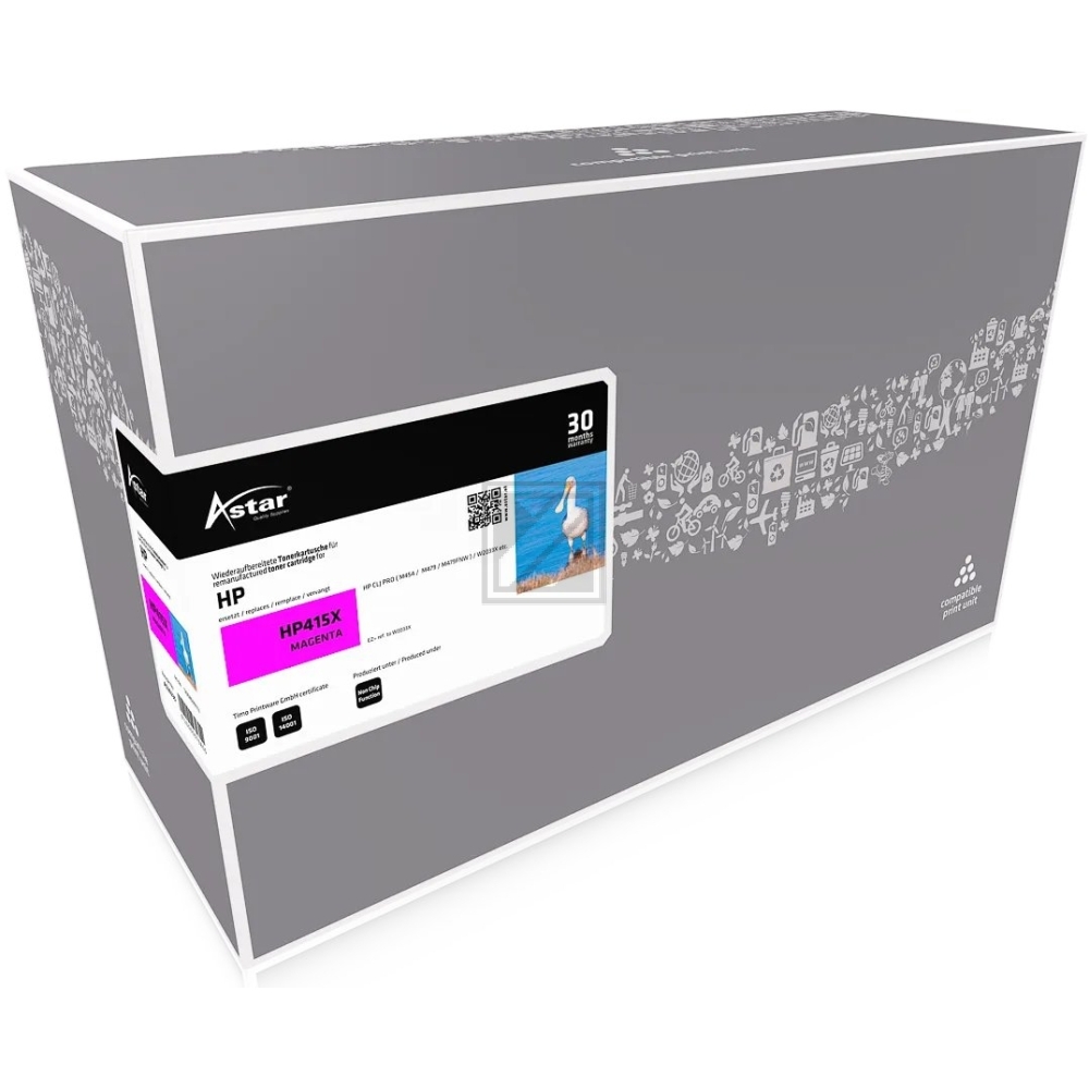 Astar Toner-Kartusche (ohne Füllstandsanzeige) magenta HC (AS20235) ersetzt 415X