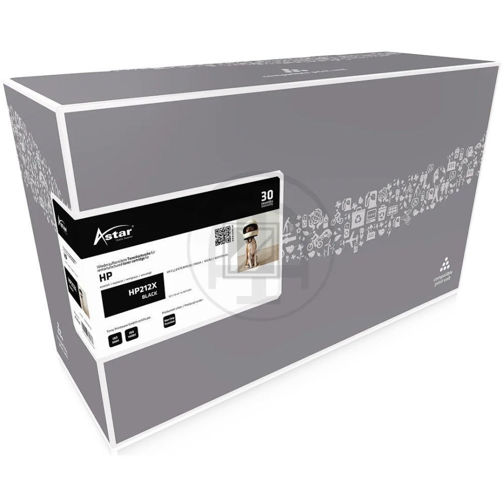 Astar Toner-Kartusche (ohne Füllstandsanzeige) schwarz HC (AS20283) ersetzt 212A