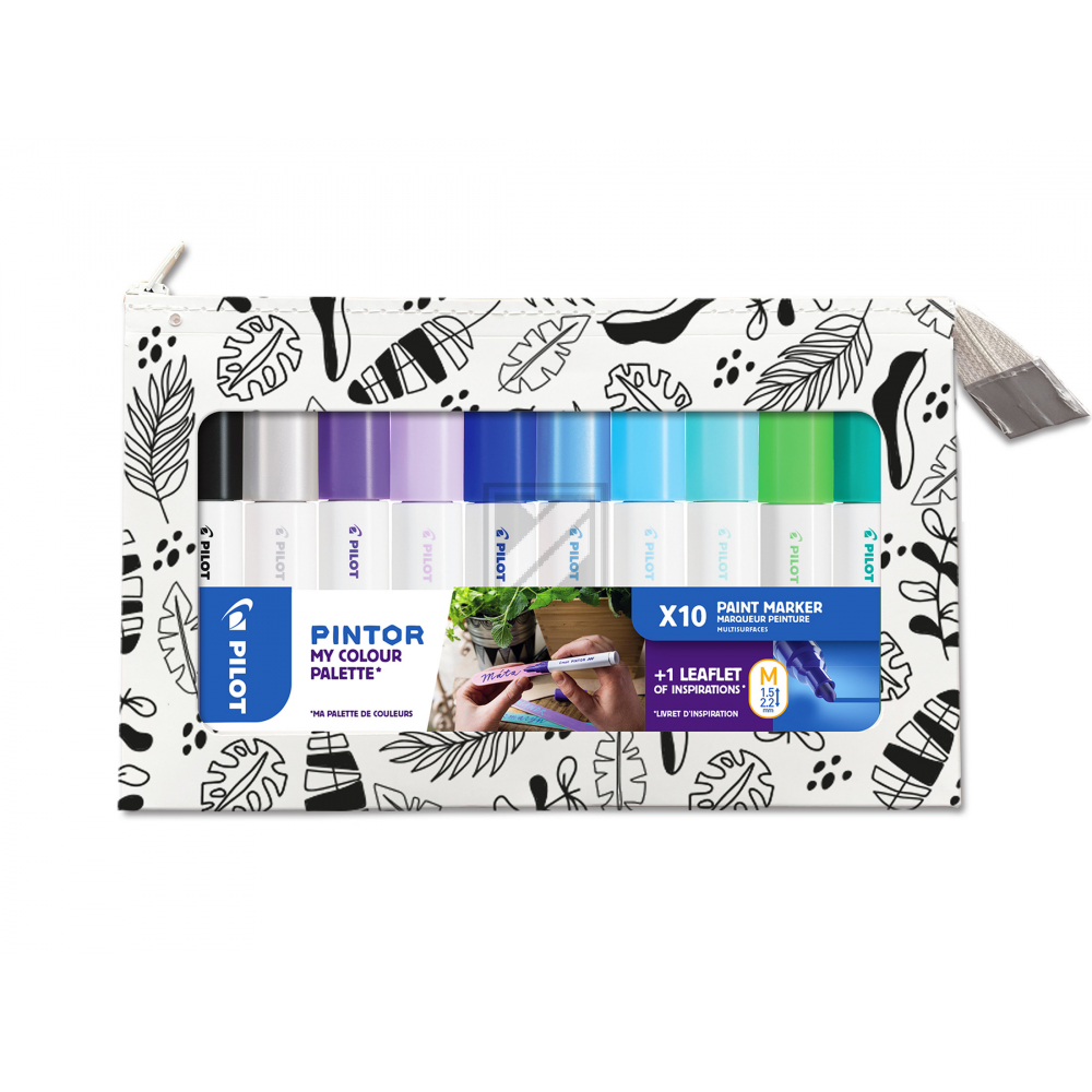PILOT Marker Pintor Set 1.4mm WLT572541 Color Palette/Cool 10 Stk.
