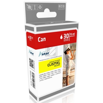 Astar Tintenpatrone gelb HC (AS16006) ersetzt CLI-571XLY