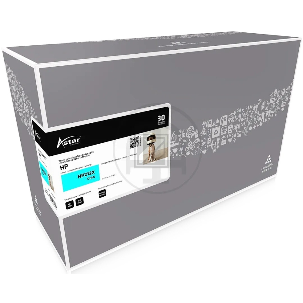 Astar Toner-Kartusche (ohne Füllstandsanzeige) cyan HC (AS20284) ersetzt 212X