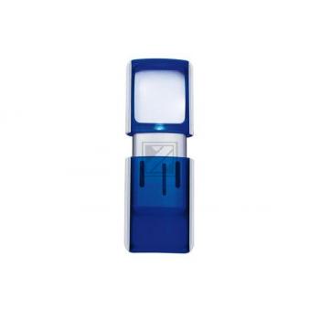 WEDO Rechtecklupe mit LED-Licht 2717503 blau Blister