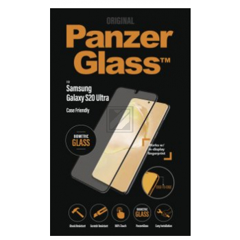 PanzerGlass Samsung Galaxy S20 Ultra Curved Case Friendly Biometric Glass