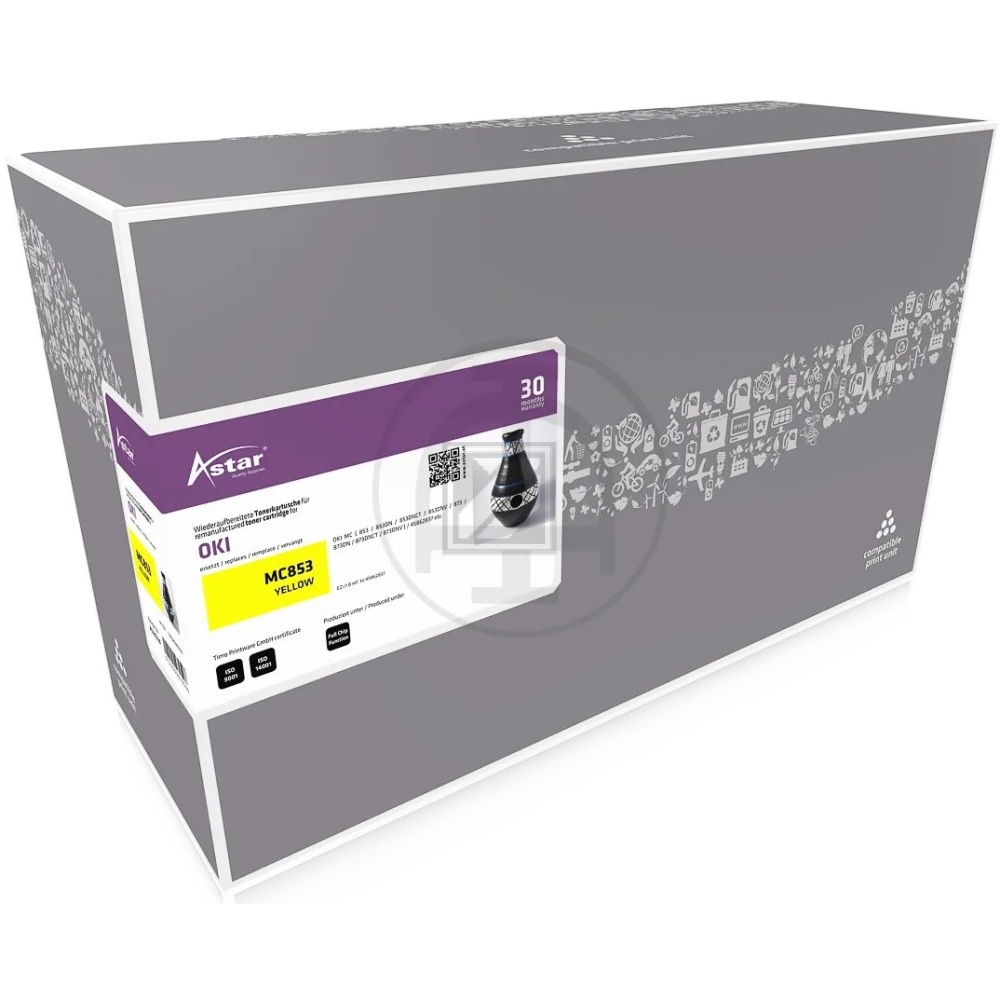 Astar Toner-Kit gelb (AS20230) ersetzt 45862837