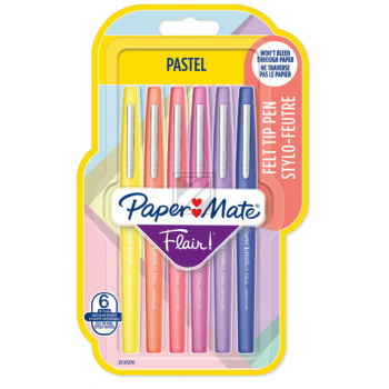 PAPERMATE Faserschreiber Flair 0.7mm 2137276 Pastell, ass. 6 Stück