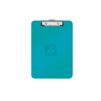 LEITZ Klemmbrett WOW PS A4 39710051 blau metallic 80 Blatt