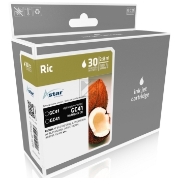 Astar Gel-Kartusche 2 x schwarz HC (AS46141) ersetzt GC-41K