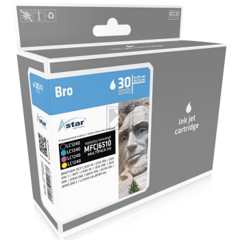 Astar Tintenpatrone gelb, magenta, schwarz, cyan (AS44240) ersetzt LC-1240BK, LC-1240C, LC-1240M, LC-1240Y