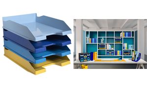 EXACOMPTA Briefablage BeeBlue A4+ 113204D Combo Midi, marineblau