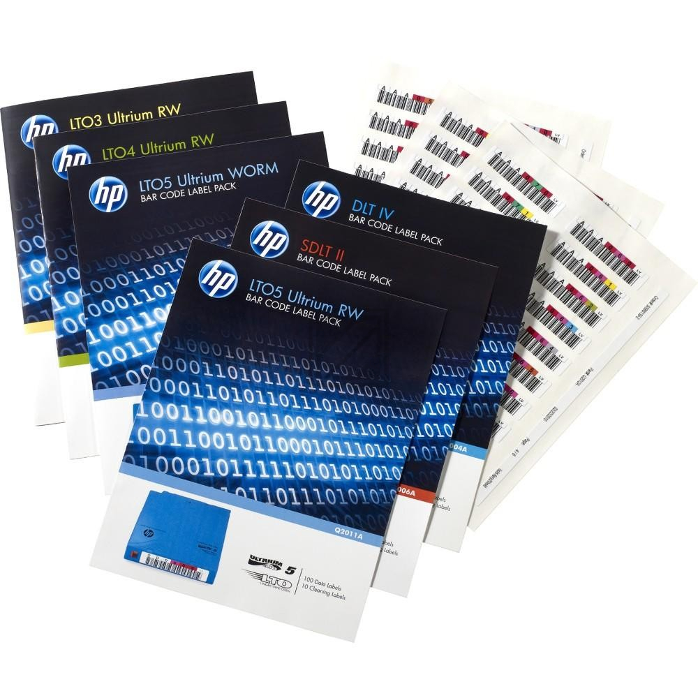 Q2013A HP BARCODE-ETIKETTEN LTO6 100Etiketten LTO6+10Etiketten Reinigung