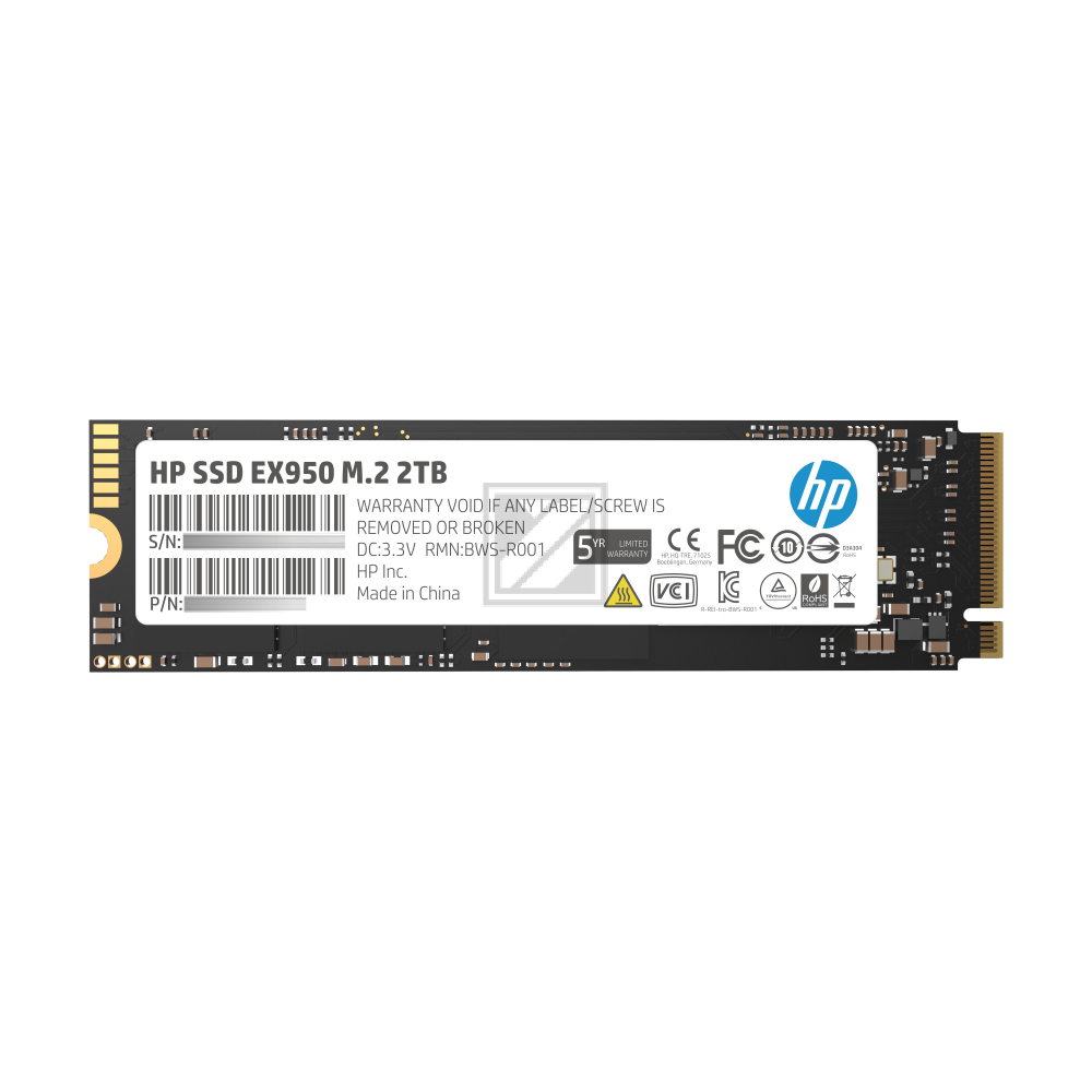 HP SSD EX950 FESTPLATTE INTERN 2TB 5MS24AA#ABB M.2 L:3500MB/s S:290MB/s