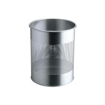 DURABLE Papierkorb rund 15L/P165mm 331023 silber, Stahl 315x260mm