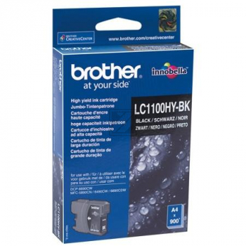 Brother Tintenpatrone 2 x schwarz HC (LC-1100HYBKBP2)