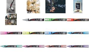 UNI-BALL Chalk Marker 1.8-2.5mm PWE-5M BL Metallic blau