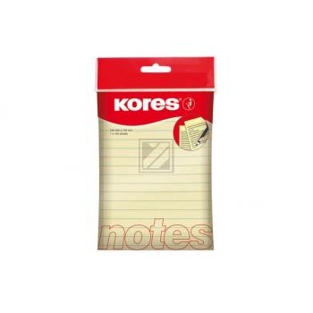 KORES NOTES 100x150mm N46510 gelb liniert/100 Blatt