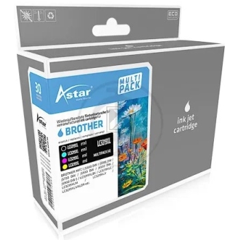 Astar Tintenpatrone gelb, magenta, schwarz, cyan HC (AS70019) ersetzt LC-3219XLBK, LC-3219XLC, LC-3219XLM, LC-3219XLY