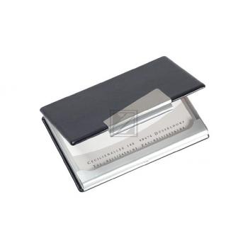 SIGEL Visitenkarten-Etui 62x95mm VZ131 silber/schwarz -20 Karten