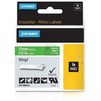 1805414 DYMO ID1 12mm WEISS-GRUEN