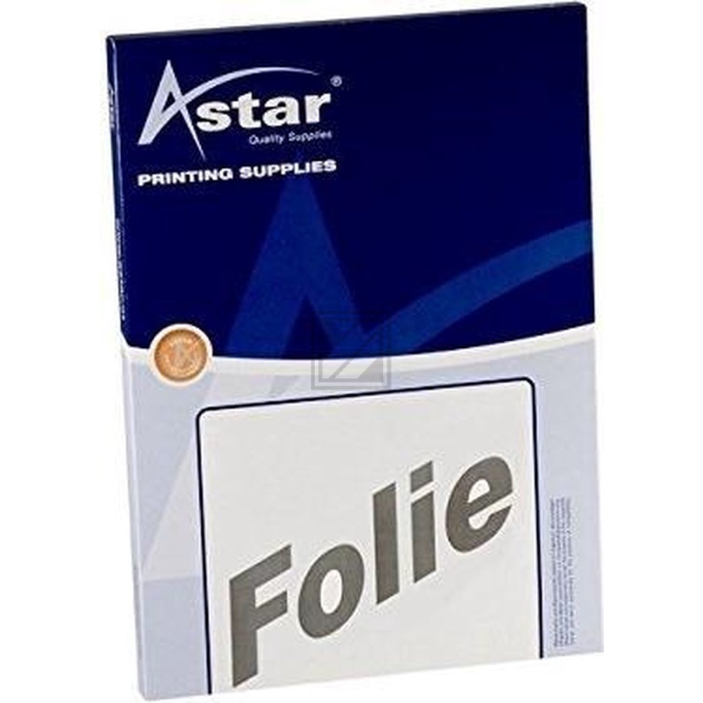 AS84004 ASTAR FOLIEN A4 100my 100Blatt fuer S/W Laserdrucker
