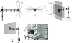 509423 DURABLE Select Monitorarm 8kg einzeln 13-27" silber