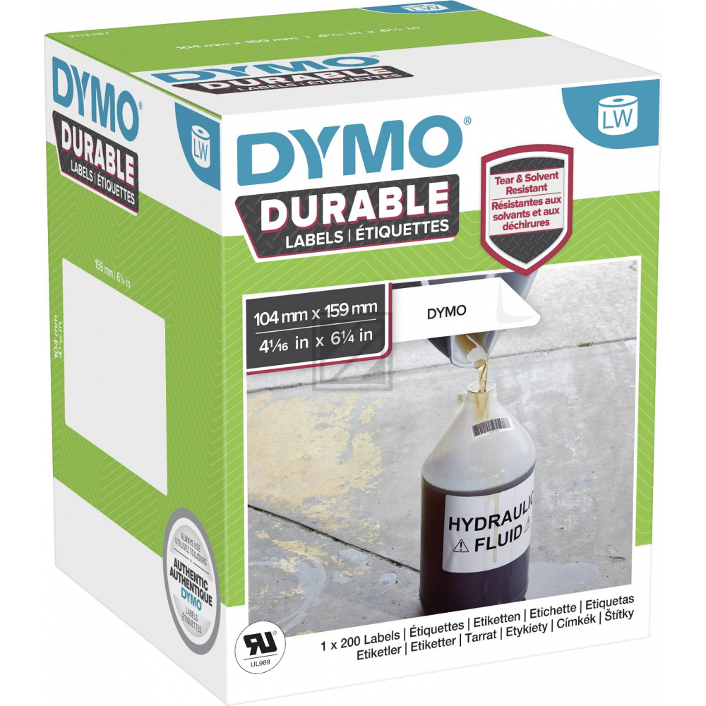 2112287 DYMO 104x159mm WEISS KUNSTSTOFF