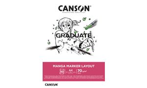 CANSON Graduate Manga Marker A3 31250P025 50 Blatt, weiss, 70g