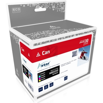 Astar Tintenpatrone gelb, magenta, schwarz, cyan HC (AS46250) ersetzt PGI-2500XLBK, PGI-2500XLC, PGI-2500XLM, PGI-2500XLY