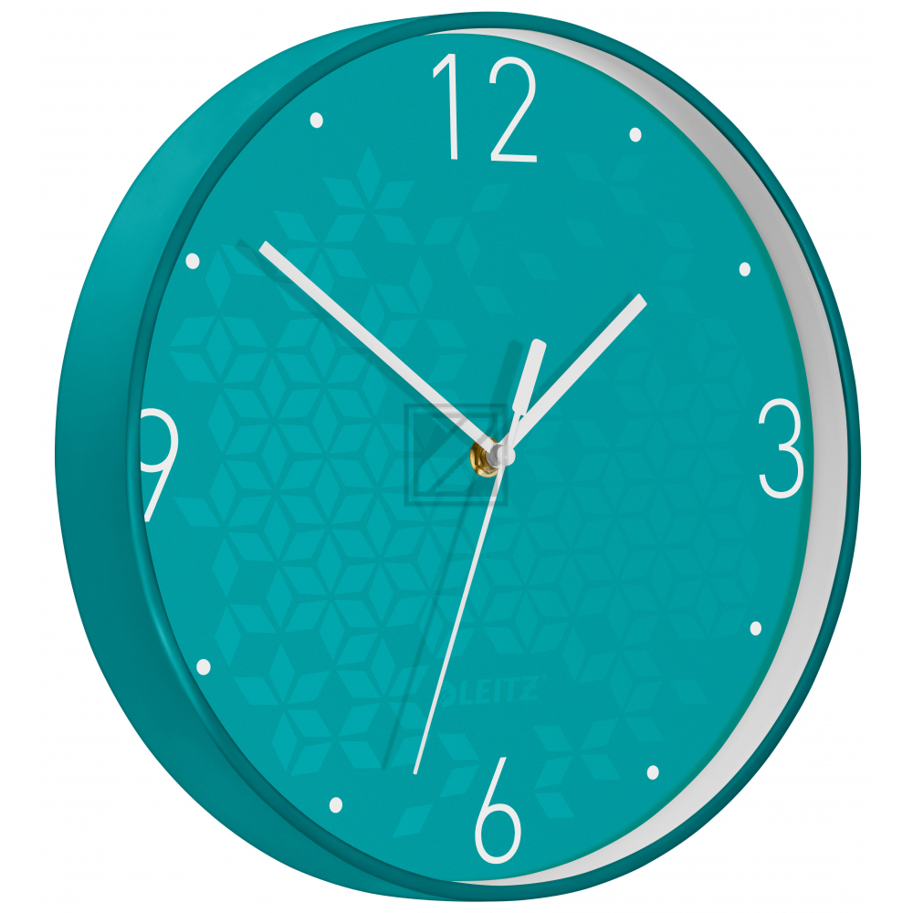 LEITZ Wanduhr WOW 29cm 90150051 eisblau