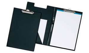 Elba Blockmappe mit Klemme A4 schwarz (4210-10 BANTEX)