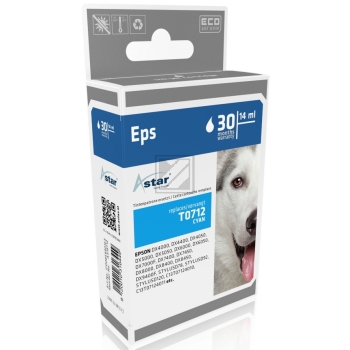Astar Tintenpatrone cyan (AS15712) ersetzt T0712