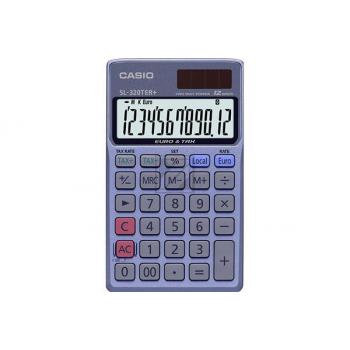 CASIO Taschenr.SL-300VER/SL-320TER+ SL320TER+ Solar, 12-stellig hellblau