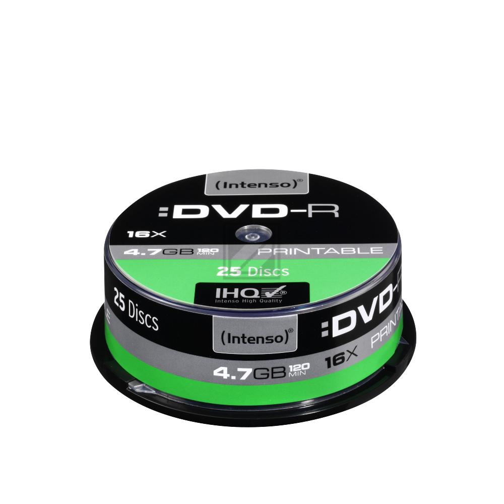 INTENSO DVD-R 4.7GB 16x (25) CB 4801154 Cake Box bedruckbar