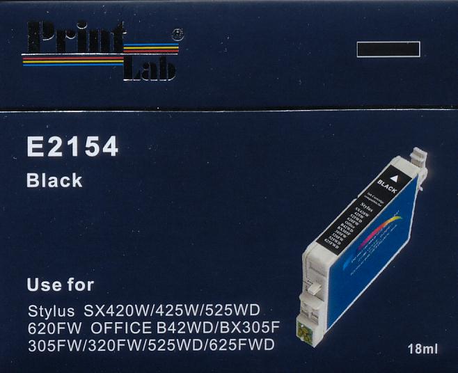 PrintLab Tintenpatrone schwarz HC (E2154) ersetzt T1301