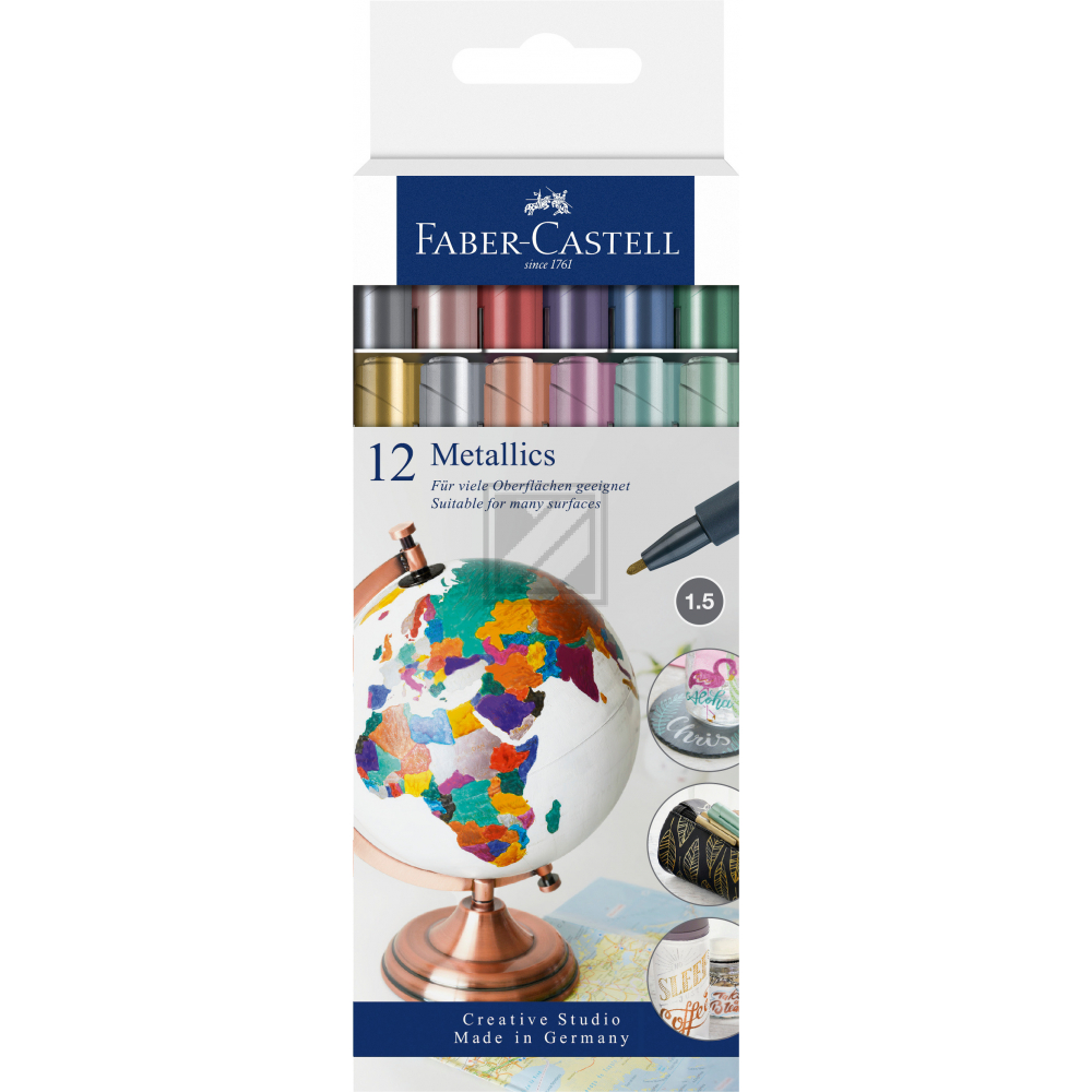 FABER-CA. Metallics Set 1,5mm 160713 ass. 12 Stück