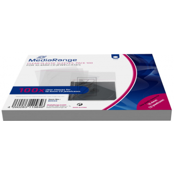 MEDIARANGE CD PLASTIKHUELLEN (50) KLAR BOX04 fuer 10,4mm Jewel Cases